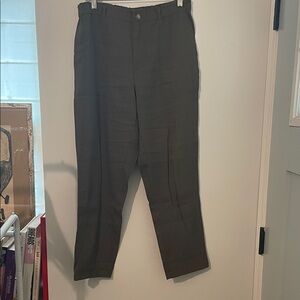 Lou & Grey Linen Blend Dark Olive Pants